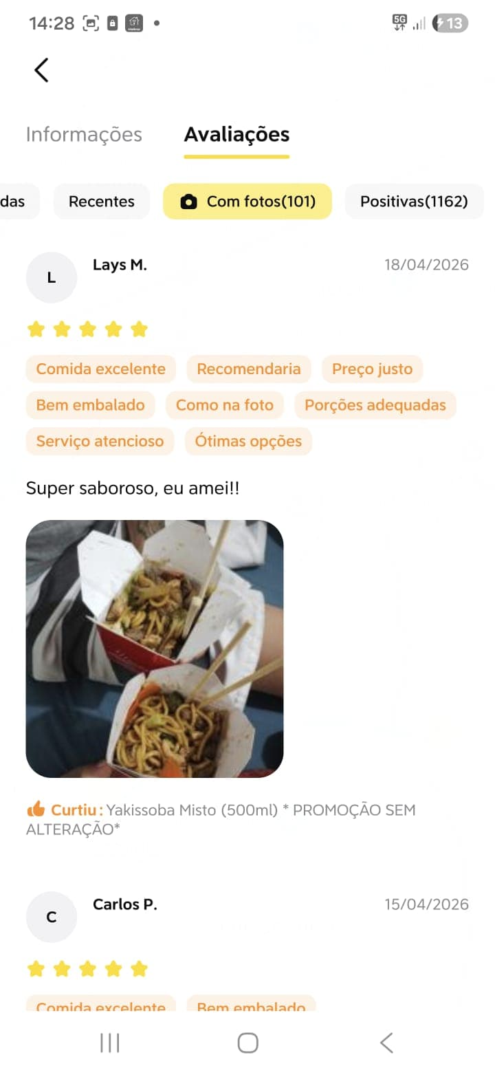 Foto avaliação Lays M.